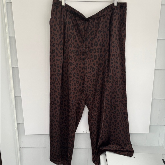 PINK Victoria's Secret Satin Pull-On Trouser Pants Leopard Print Trousers XXL - Picture 3 of 16